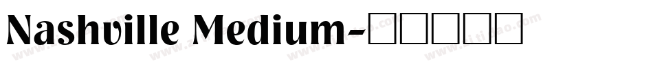 Nashville Medium字体转换